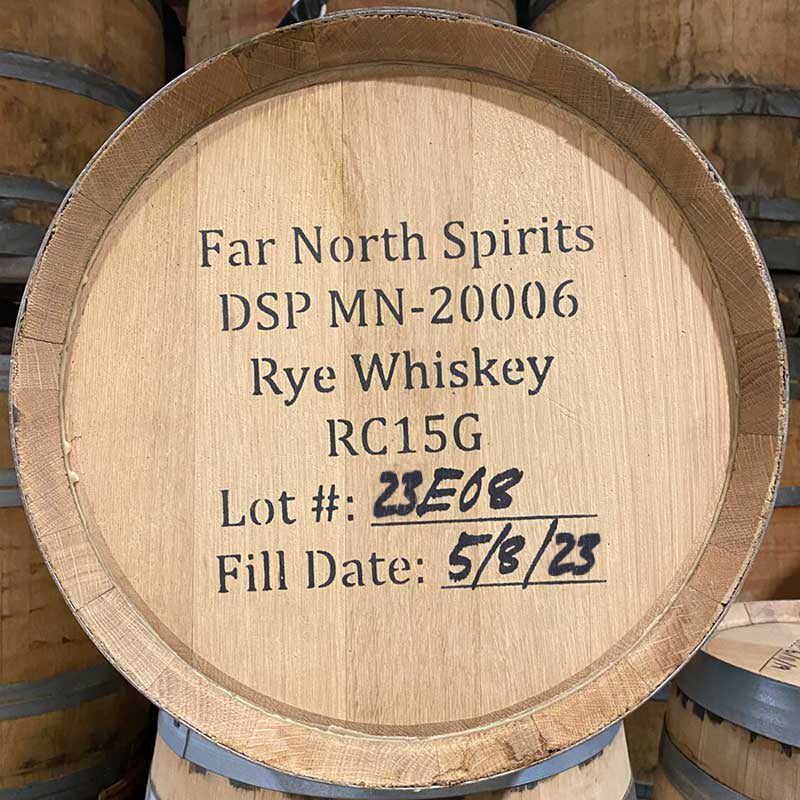 15 Gallon Far North Rye Whiskey Barrel - Fresh Dumped, Once Used