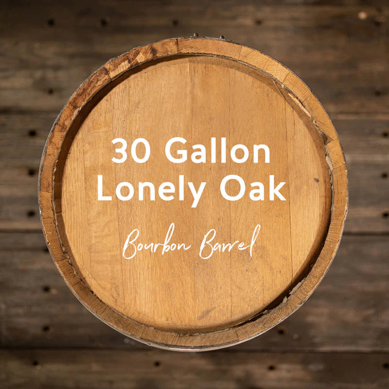 30 Gallon Lonely Oak Bourbon Barrel - Fresh Dumped, Once Used