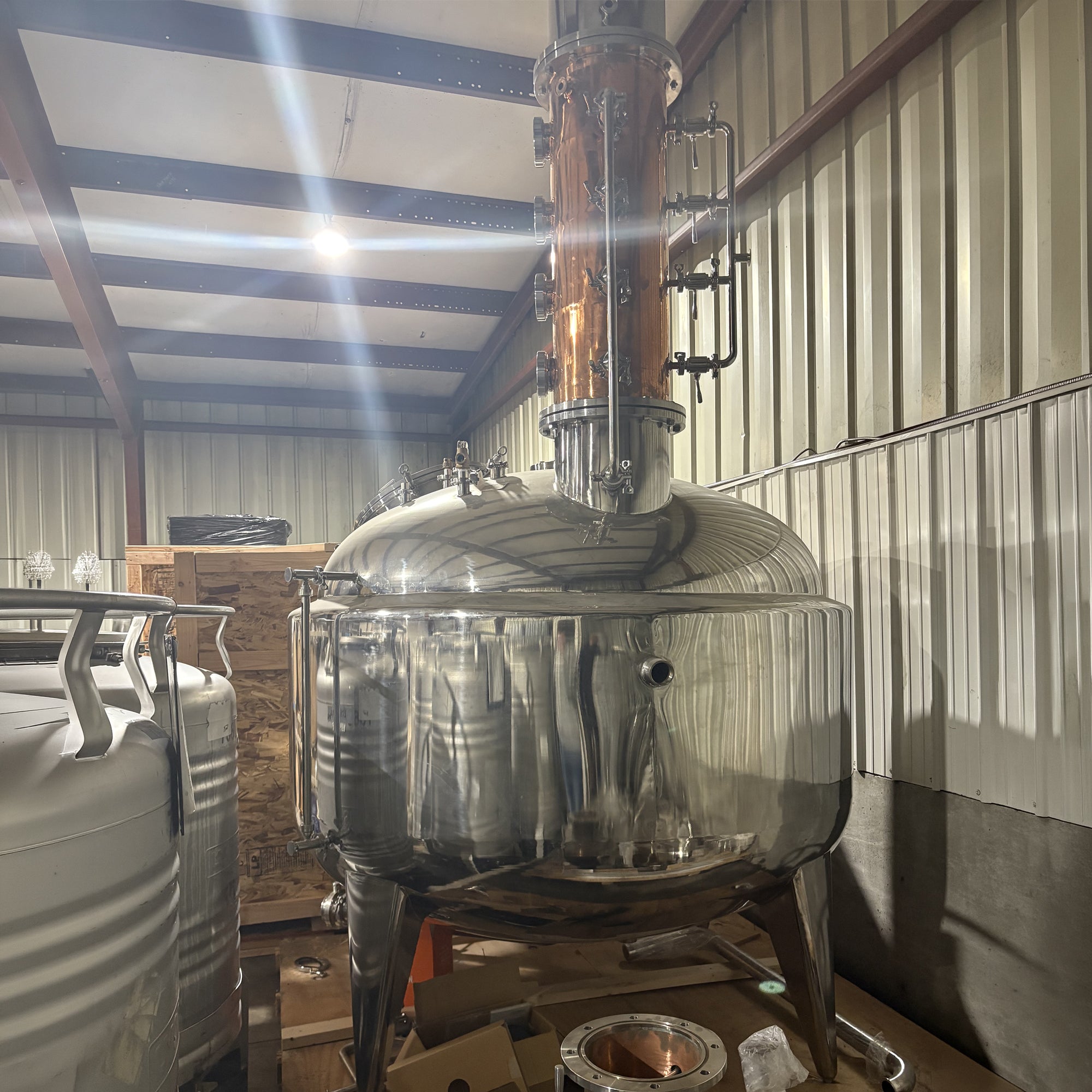 500 Gallon Jacketed Steam-Heated Pro Series Whiskey Still - New, Never Used