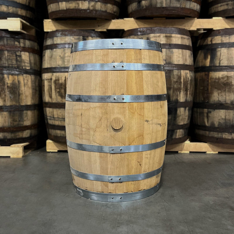 Bunghole side of a 30 Gallon Bear Wallow Bourbon Barrel