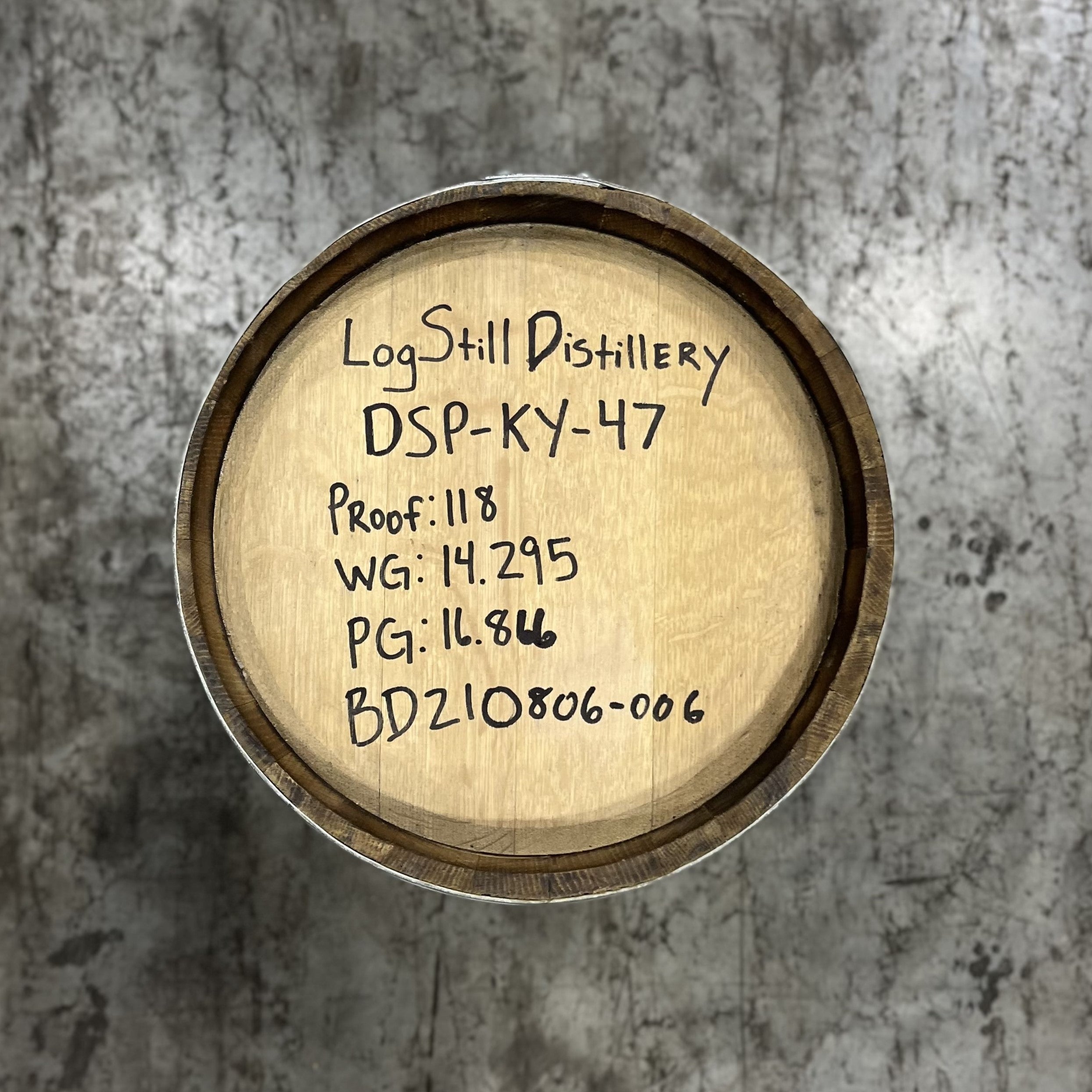 15 Gallon Log Still Bourbon Barrel - Fresh Dumped, Once Used