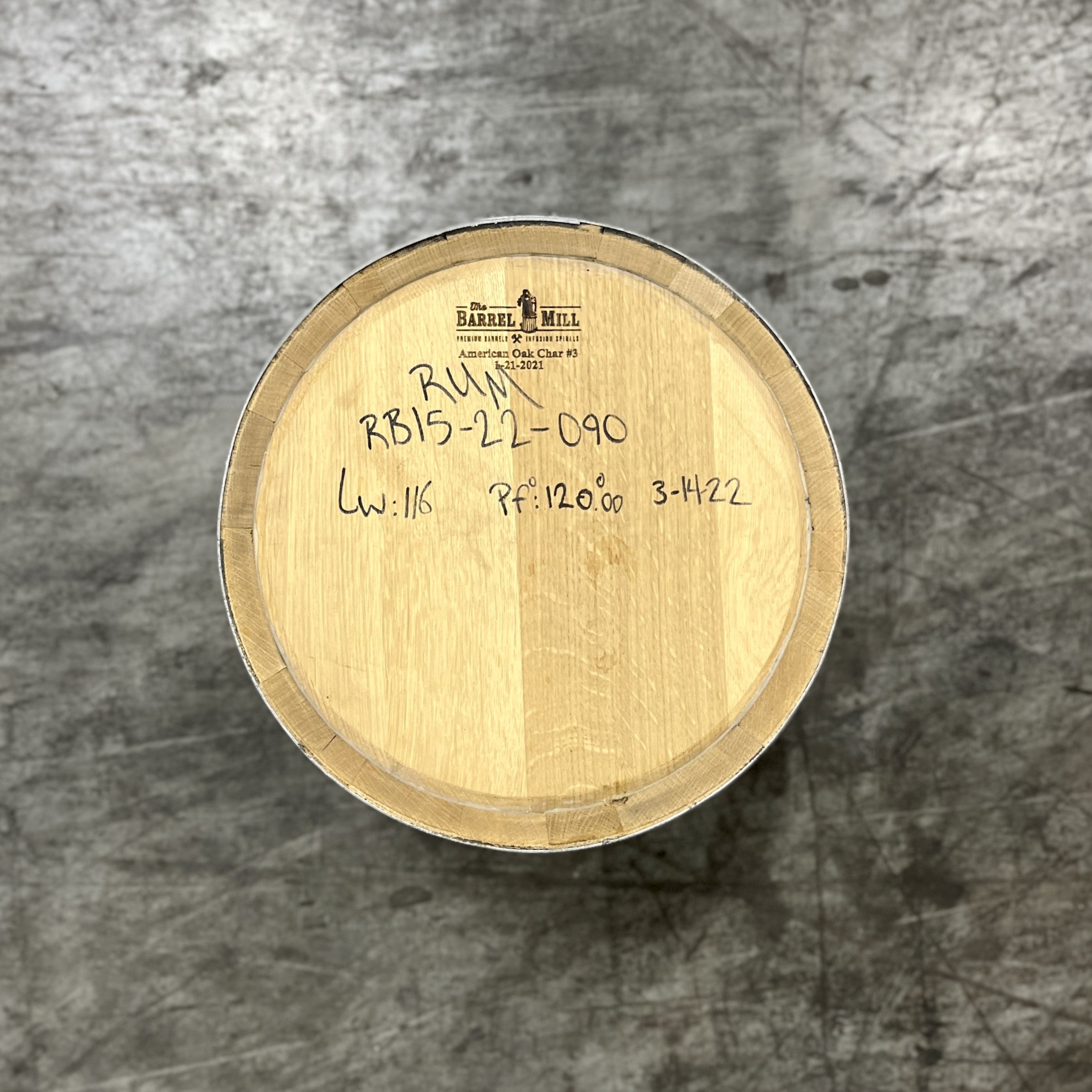 15 Gallon Corsair Distillery Rum Barrel (Ex-Bourbon) - Fresh Dumped