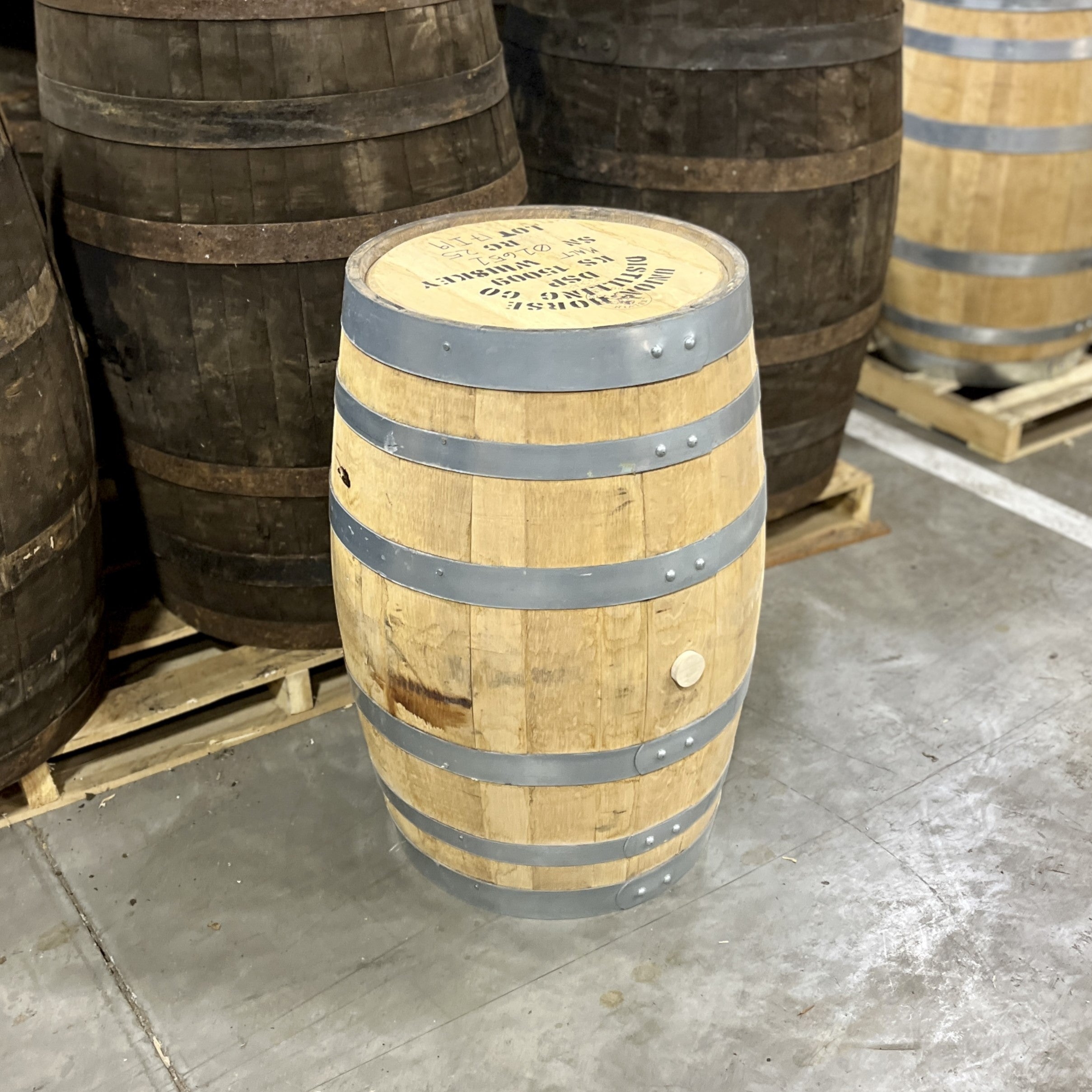 25 Gallon Union Horse Single Malt Whiskey Barrel - Fresh Dumped, Once Used
