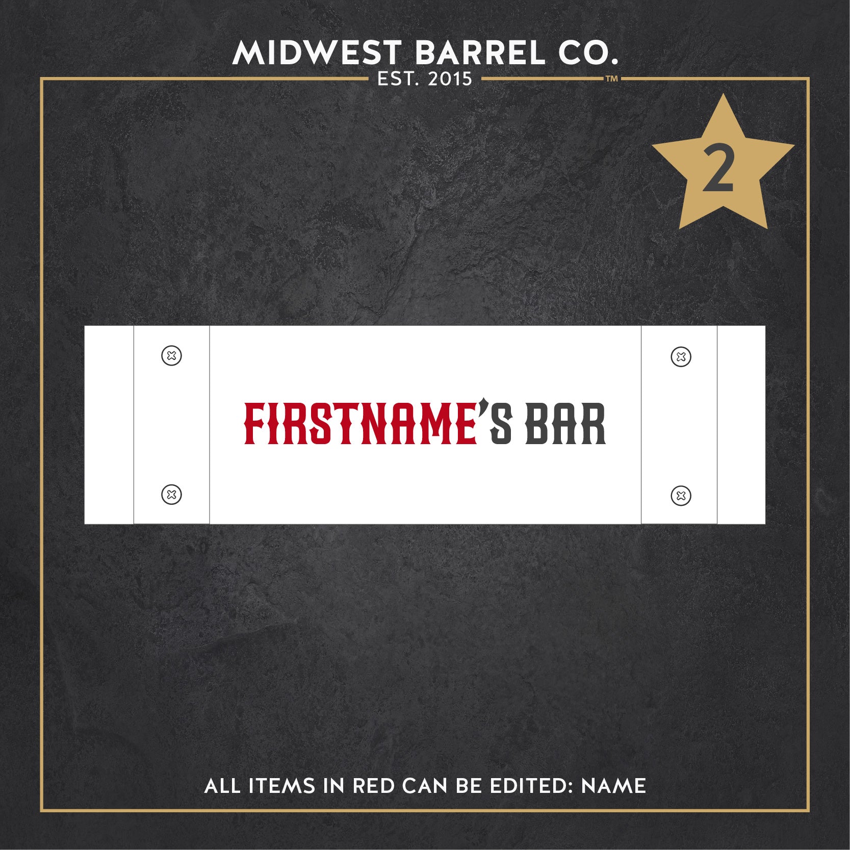 Personalized Whiskey Barrel Stave