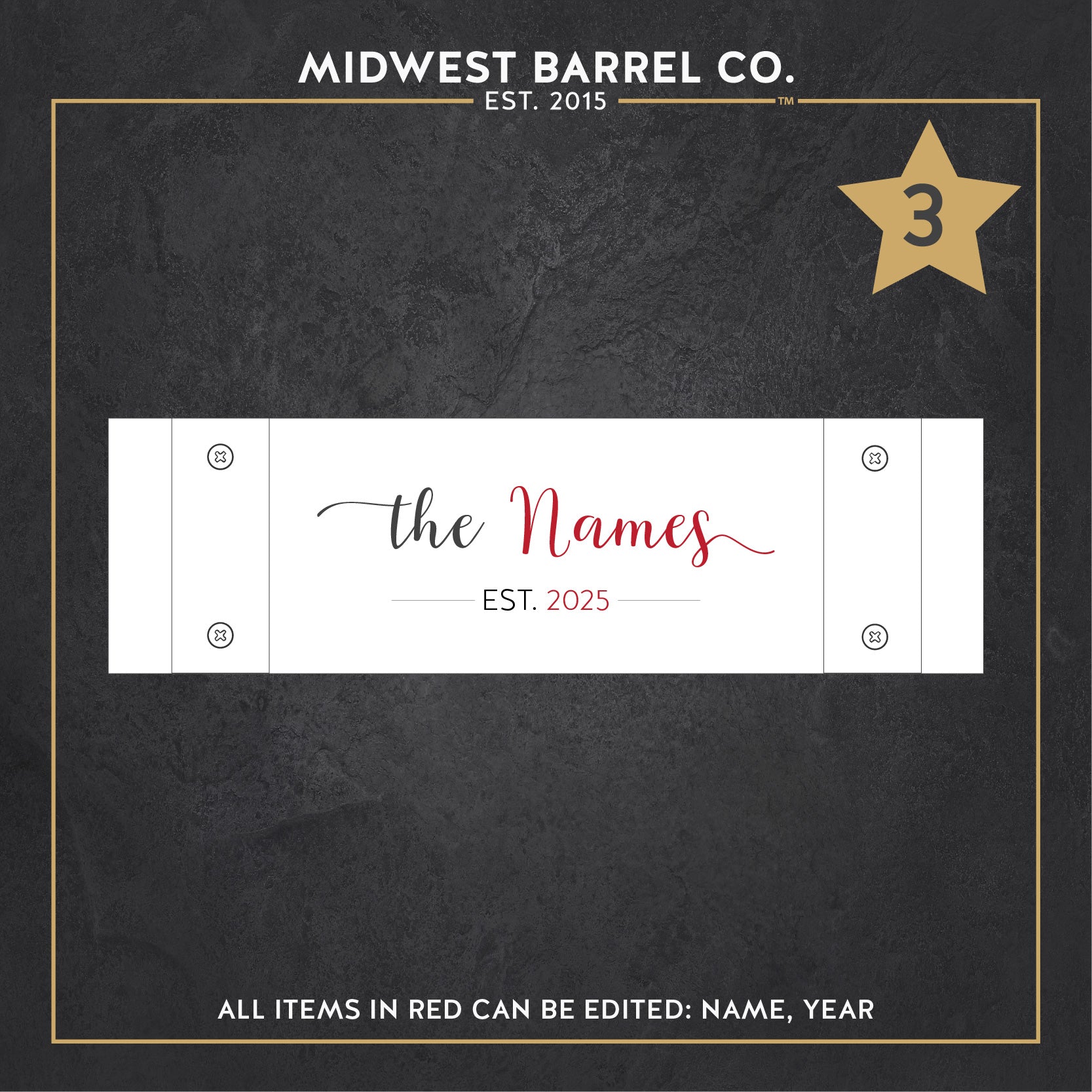 Personalized Whiskey Barrel Stave