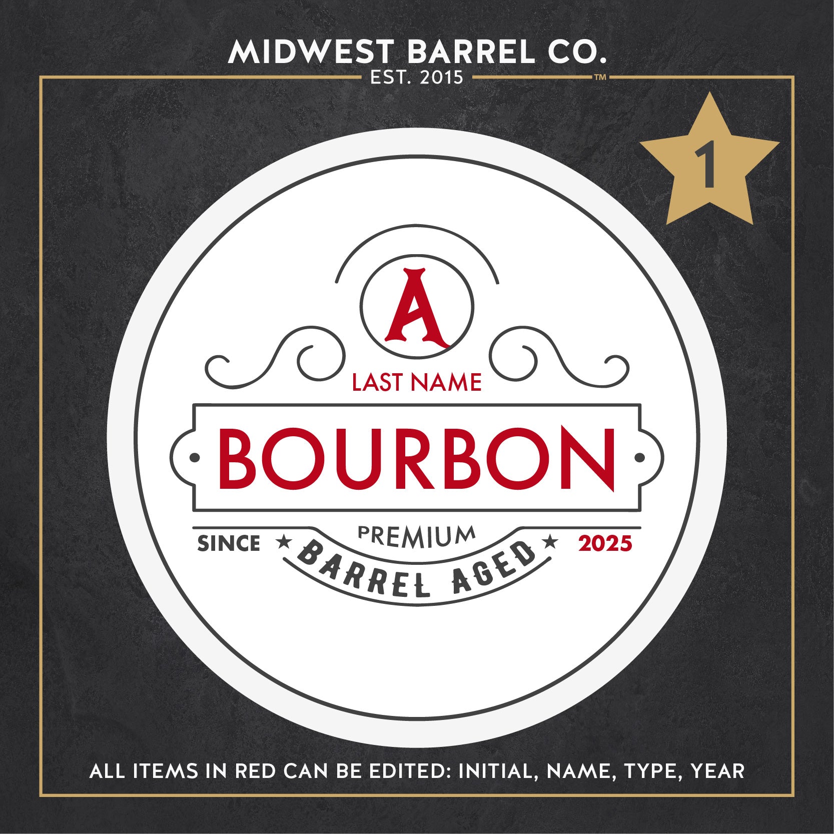 Personalized Whiskey Barrel Head