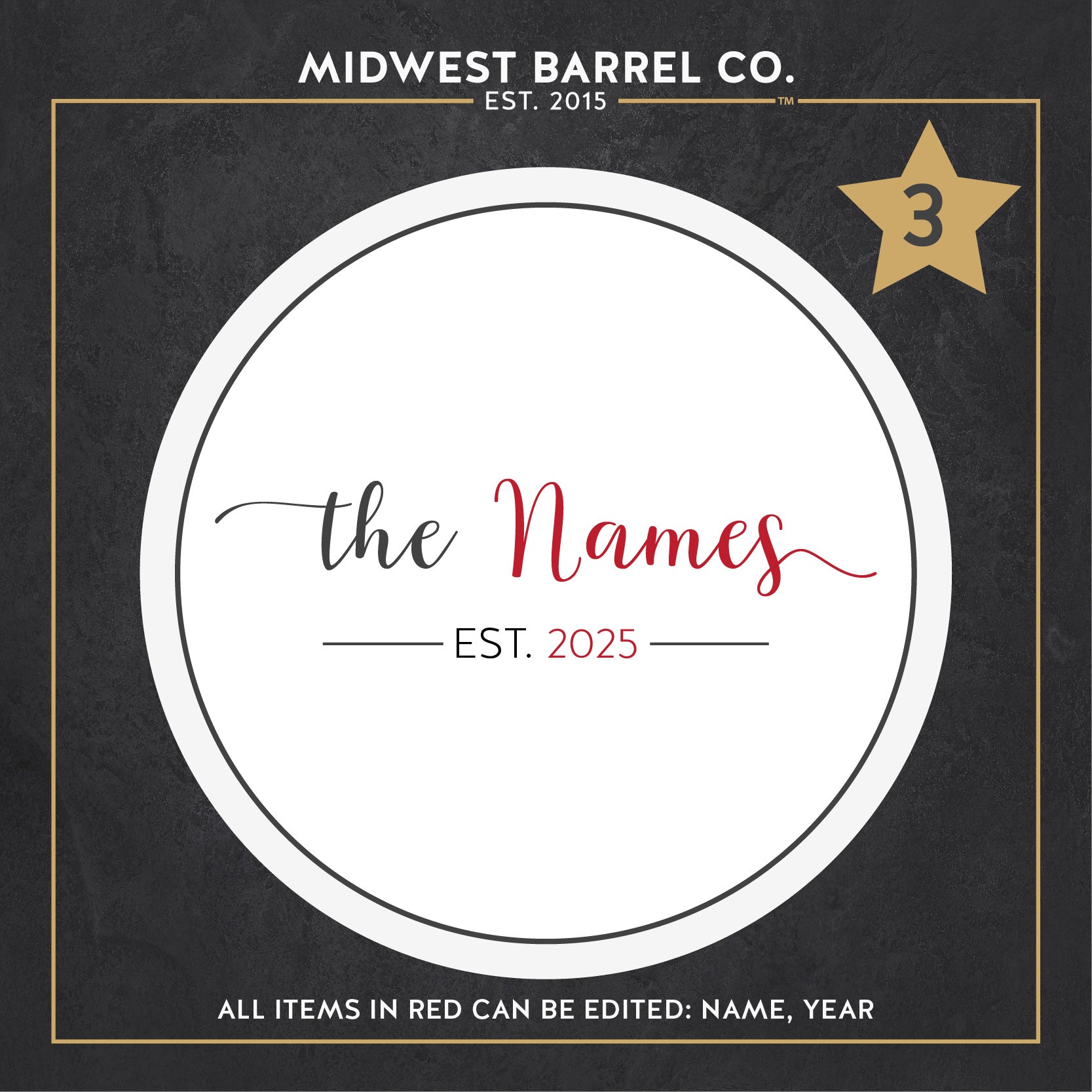 Personalized Whiskey Barrel Head