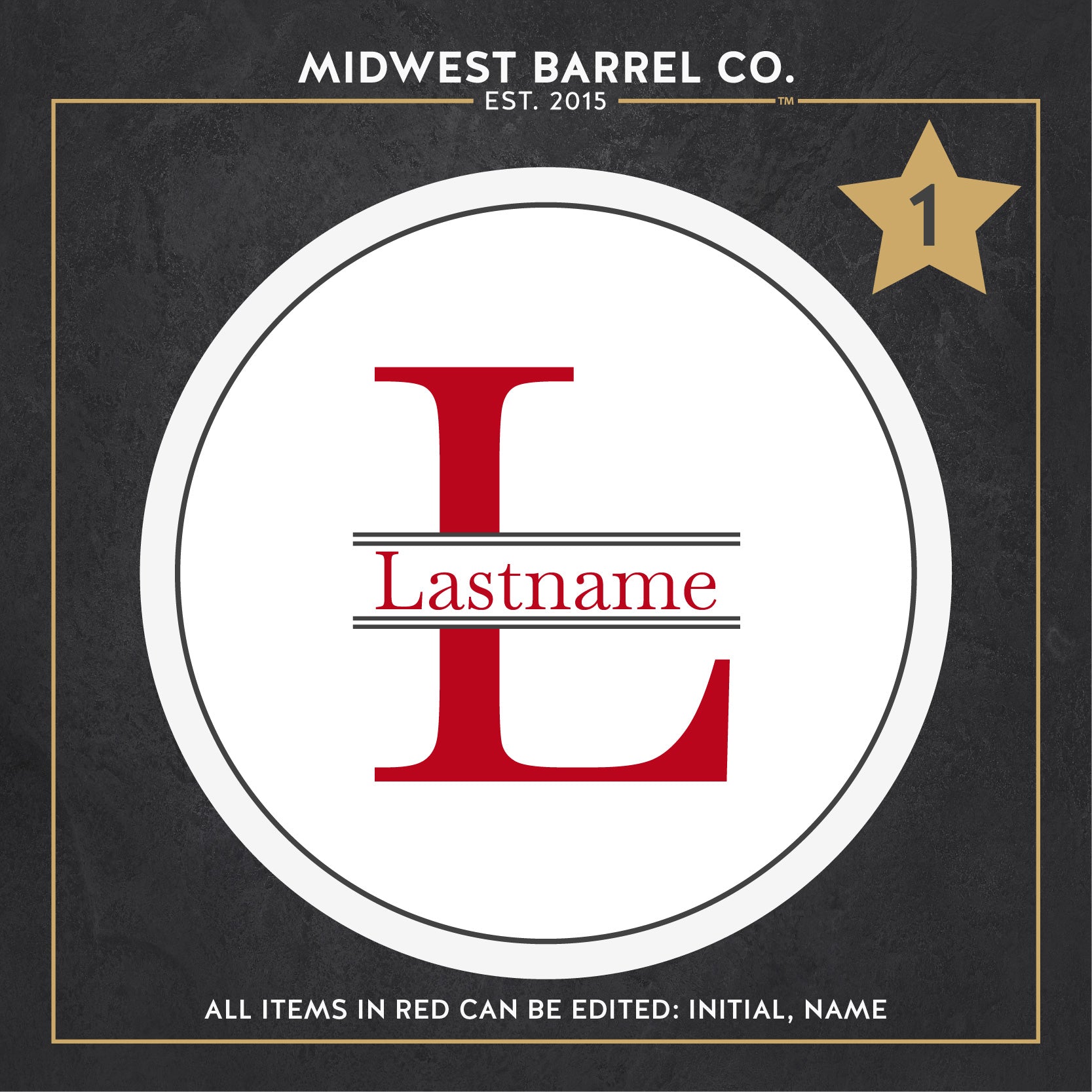 Personalized Whiskey Barrel Head