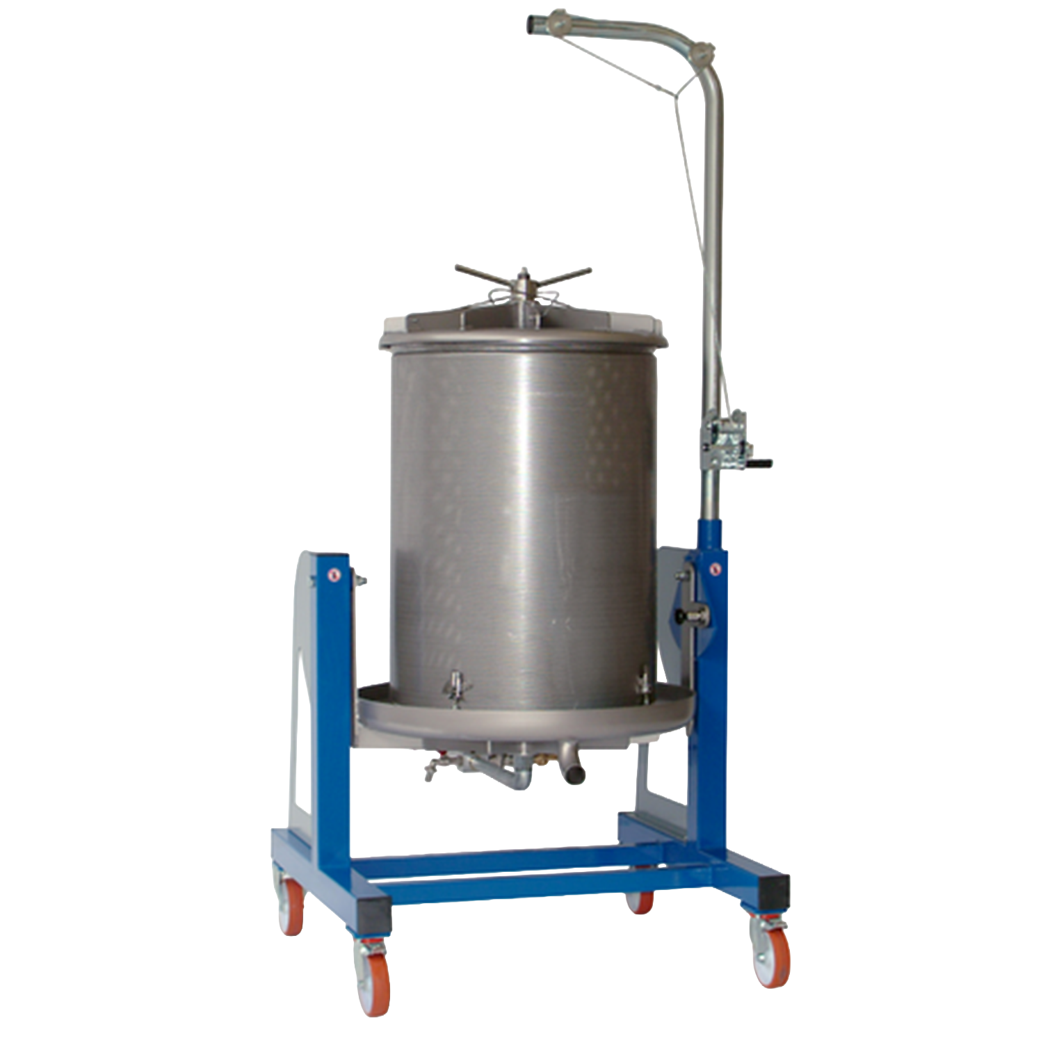 Pillan 300L Stainless Steel Bladder Press w/ Tilt Frame - Used