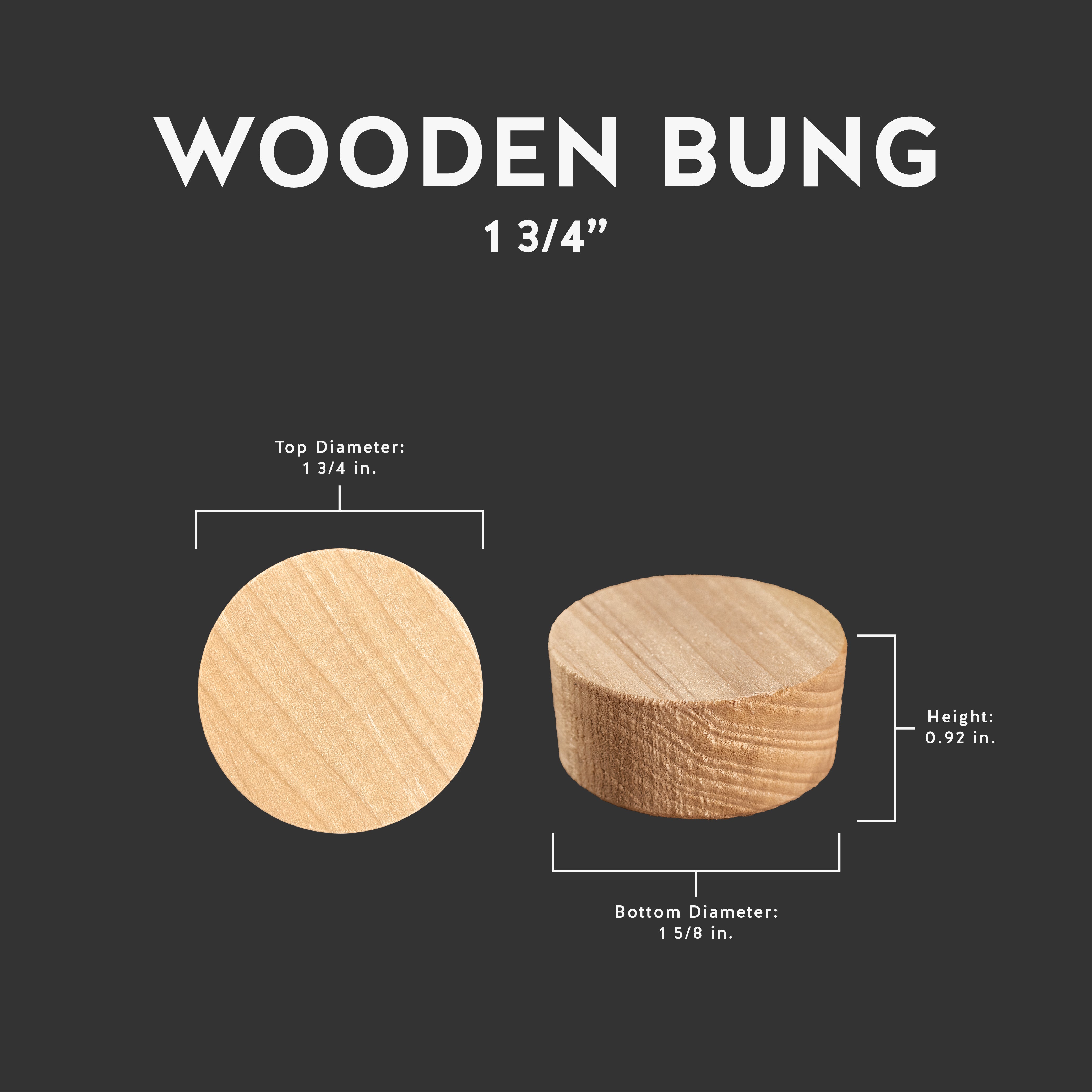 Wooden Bung 1 3/4″ (10 Piece Set)