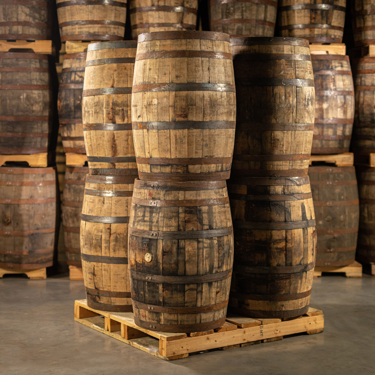 Bulk Freshly Emptied Bourbon or Whiskey Barrels - Truckload