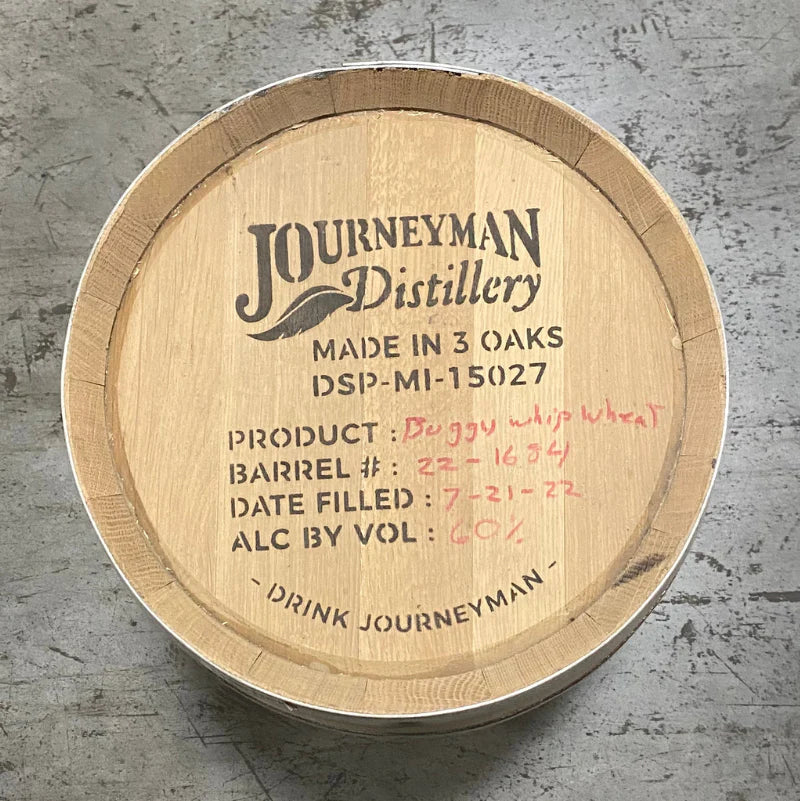 5 Gallon Journeyman Wheat Whiskey Barrel - Fresh Dumped, Once Used