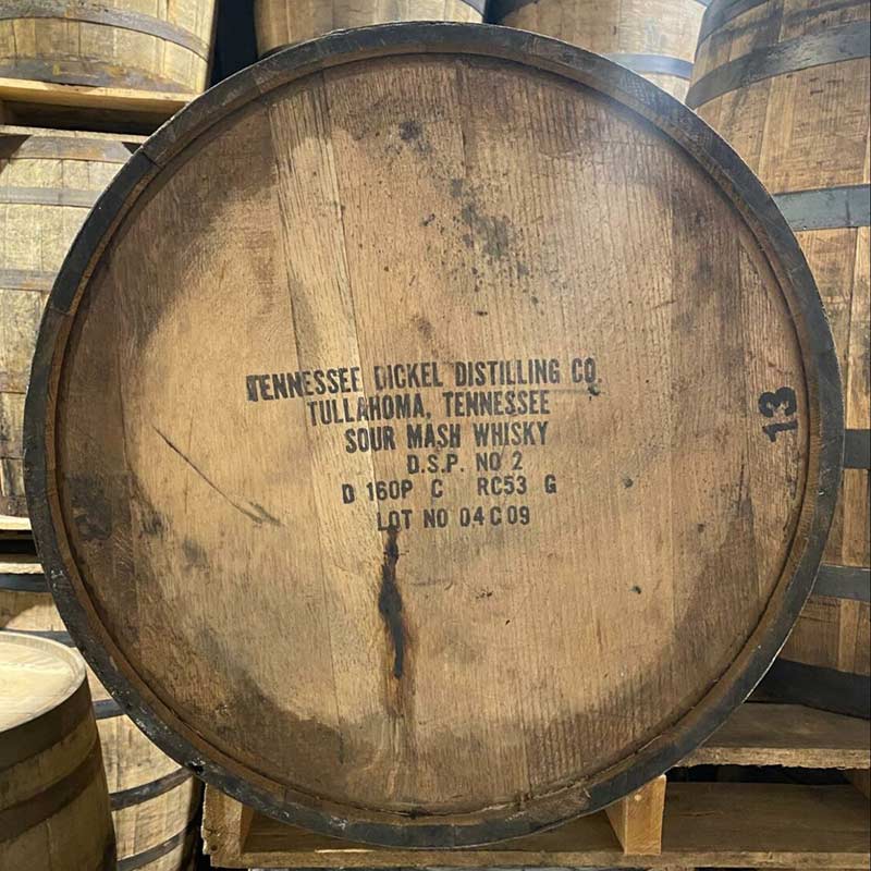 12 Year George Dickel Tennessee Whisky Barrel - Fresh Dumped, Once Used with markings