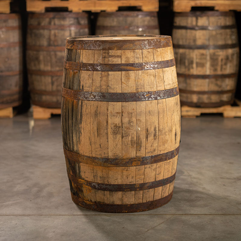 Side of a Templeton Rye Whiskey Barrel with Head Bung