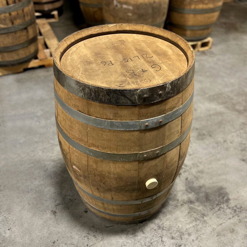 Head and side of a Bardstown Bourbon Plantation Rum Cask Finish Barrel