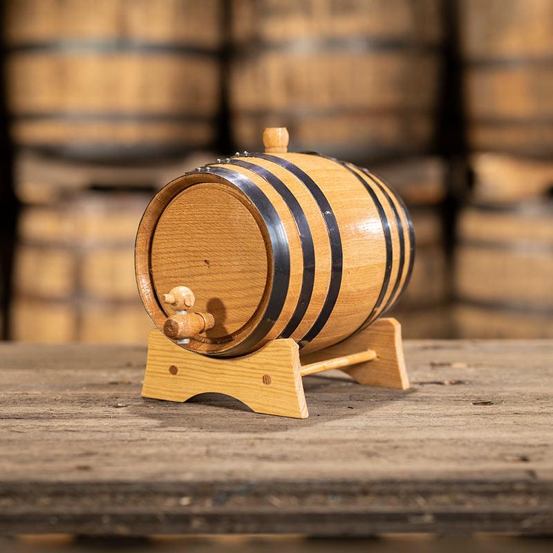 3 Liter Oak Aging Barrel on stand with spigot