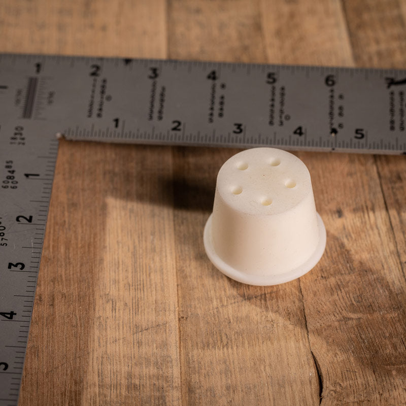 Bottom of Fermentation / Ventilation Bung #9 with holes