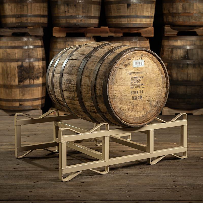 Jim Beam Rye Whiskey Barrel - Fresh Dumped, Once Used on rack