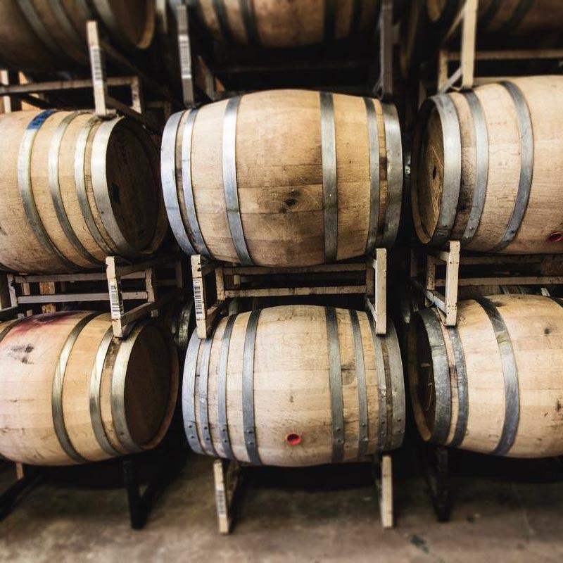 barrels on USED 2-BARREL STEEL RACK