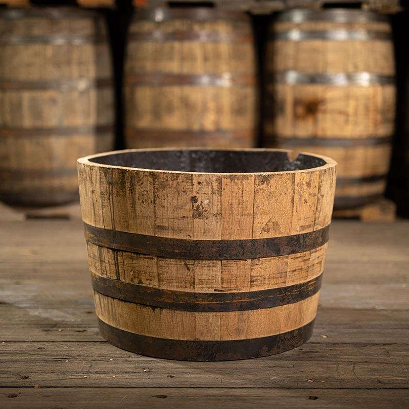 Half Bourbon/Whiskey Barrel Planter