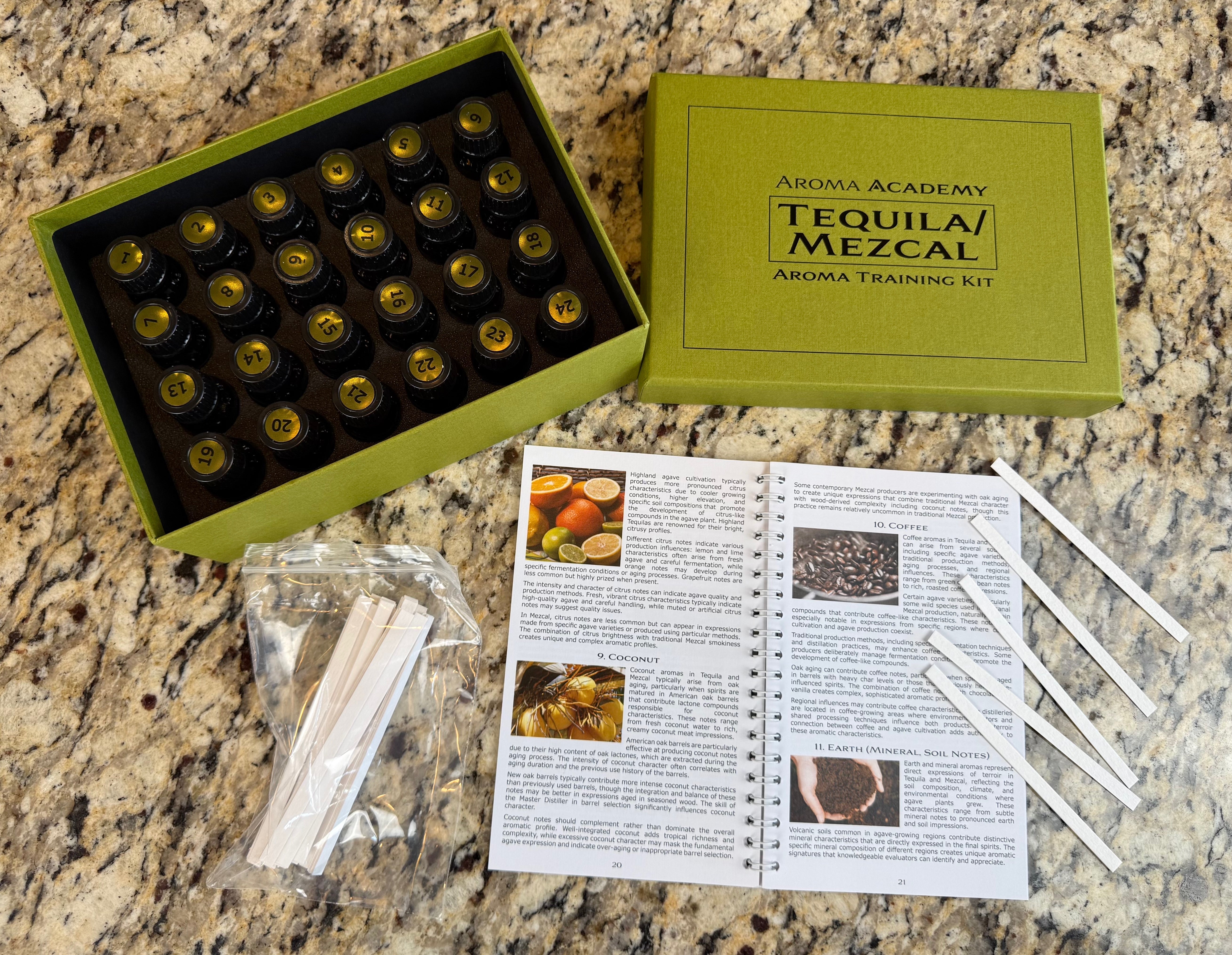 Tequila/Mezcal Aroma Masterclass Kit - 24 Signature Aromas + Training Guide