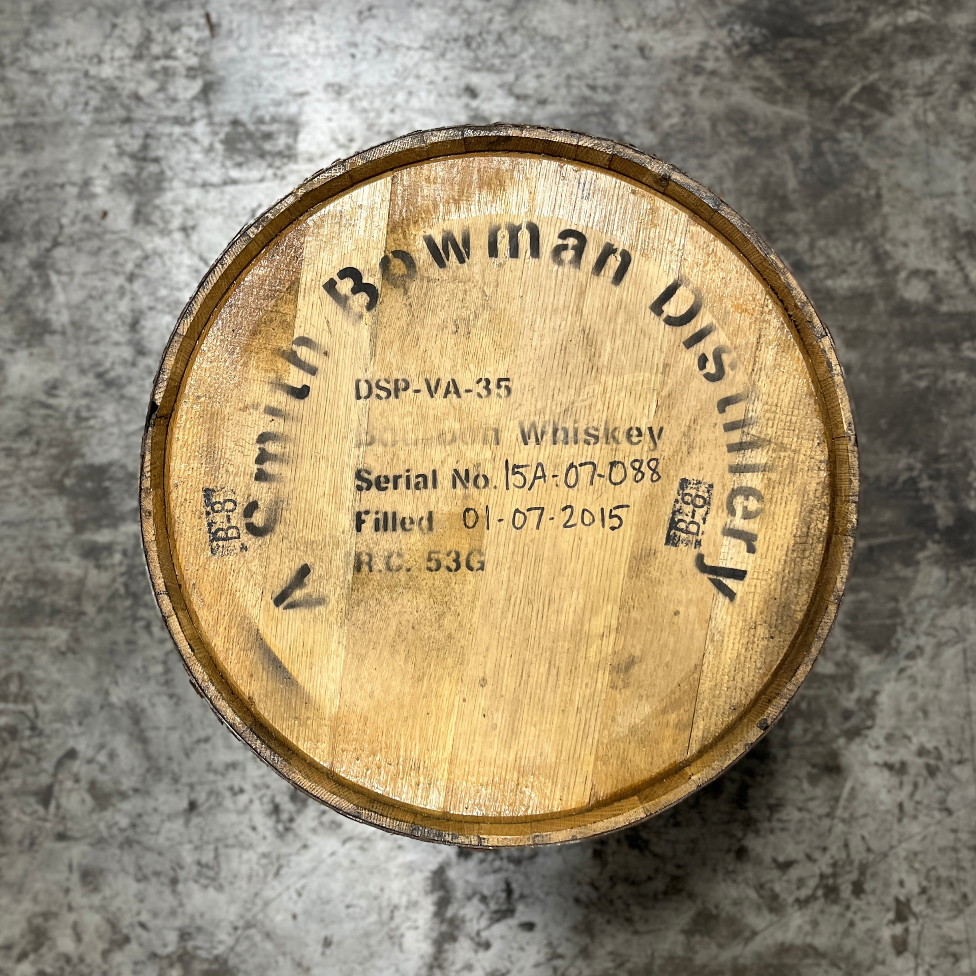 A. Smith Bowman Bourbon Barrel - Fresh Dumped, Once Used