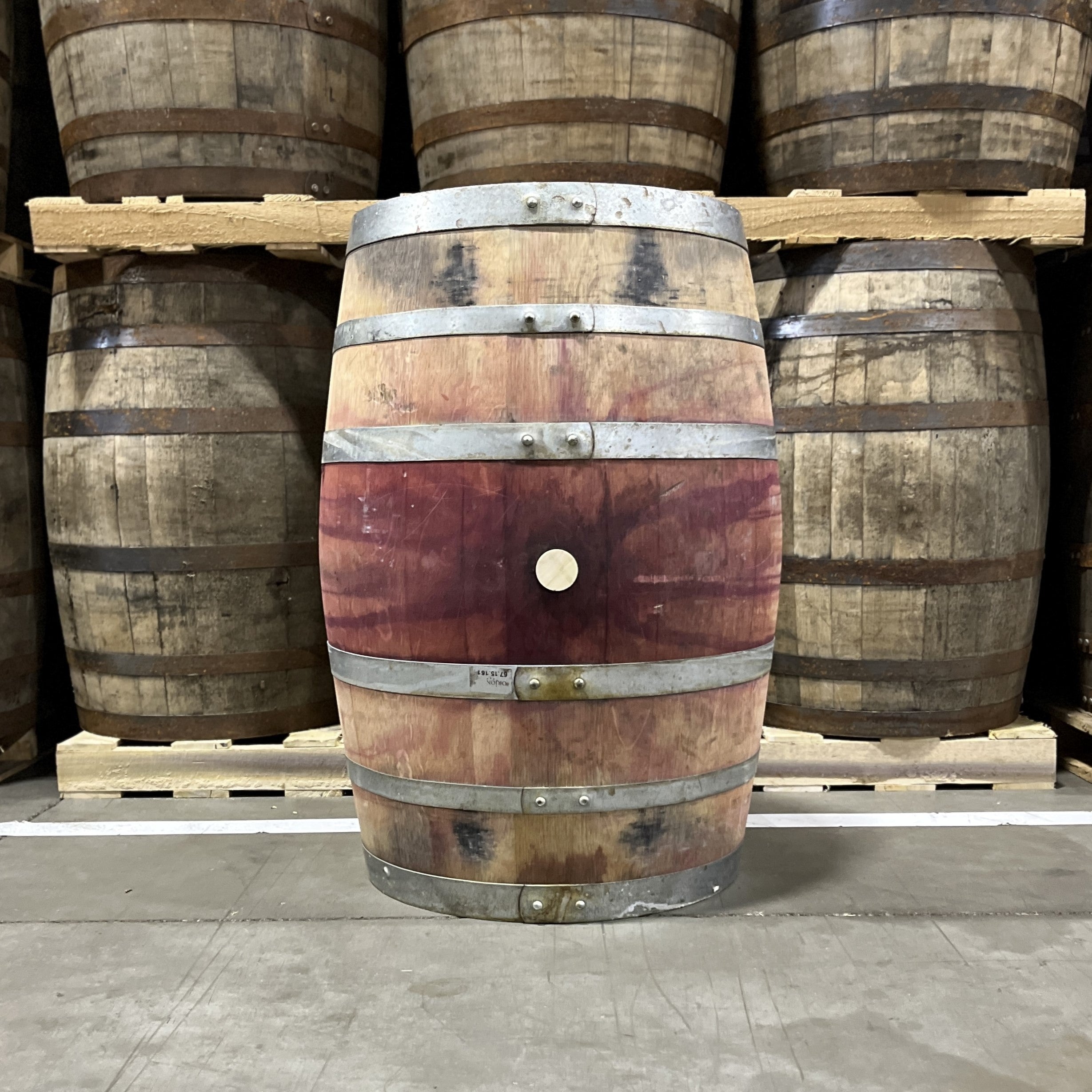 Freshly Emptied Red Wine Barrel