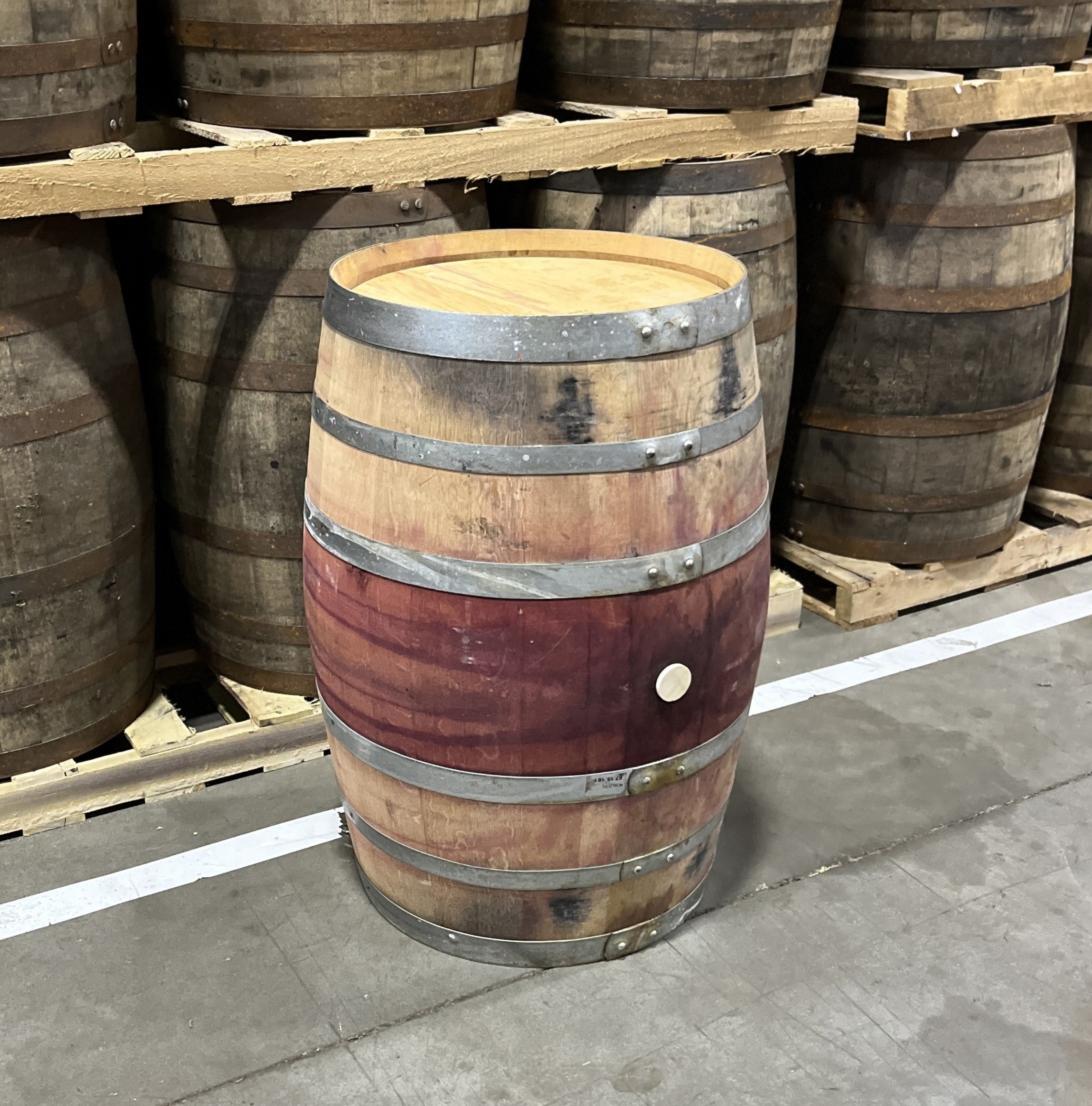 Freshly Emptied Red Wine Barrel