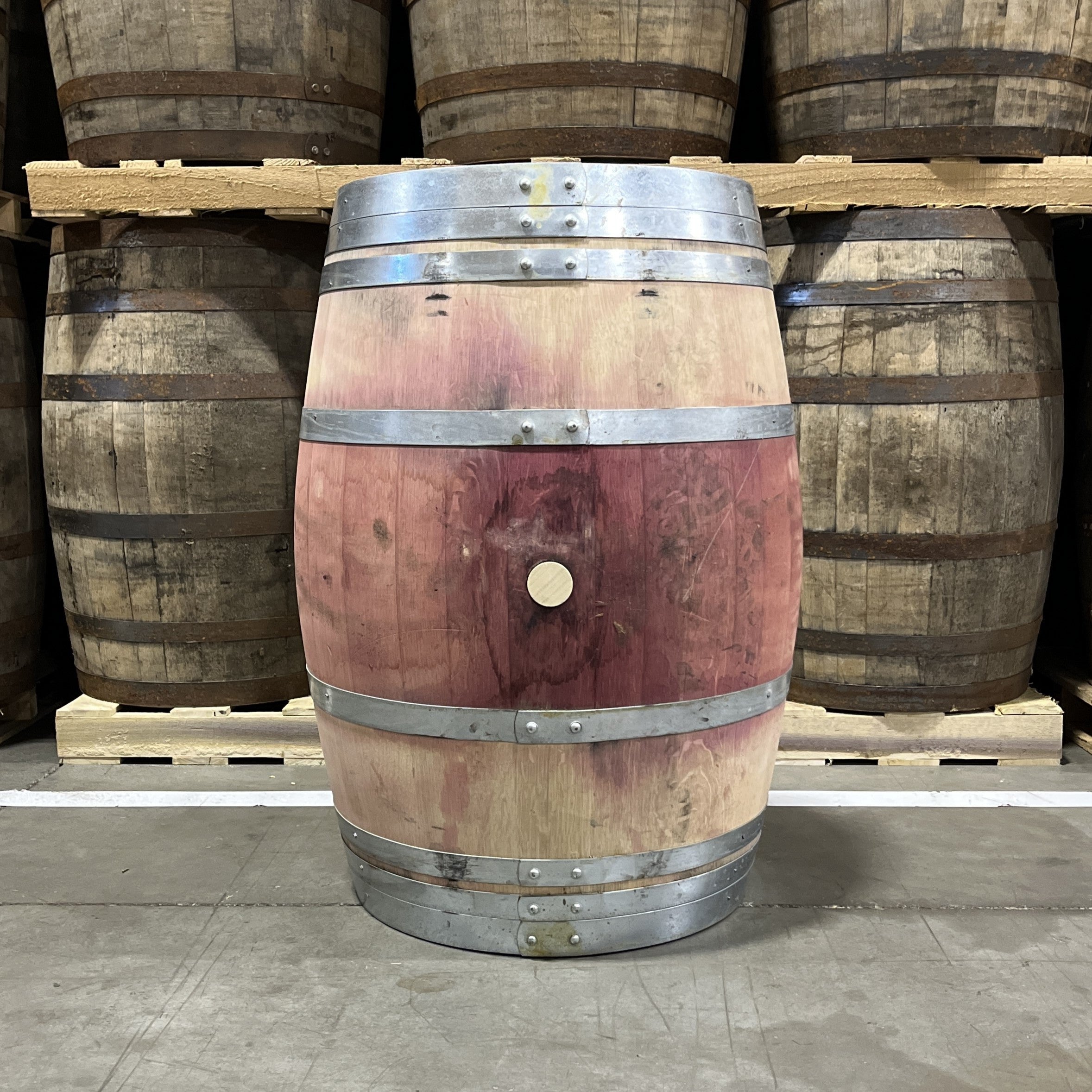 Freshly Emptied Red Wine Barrel