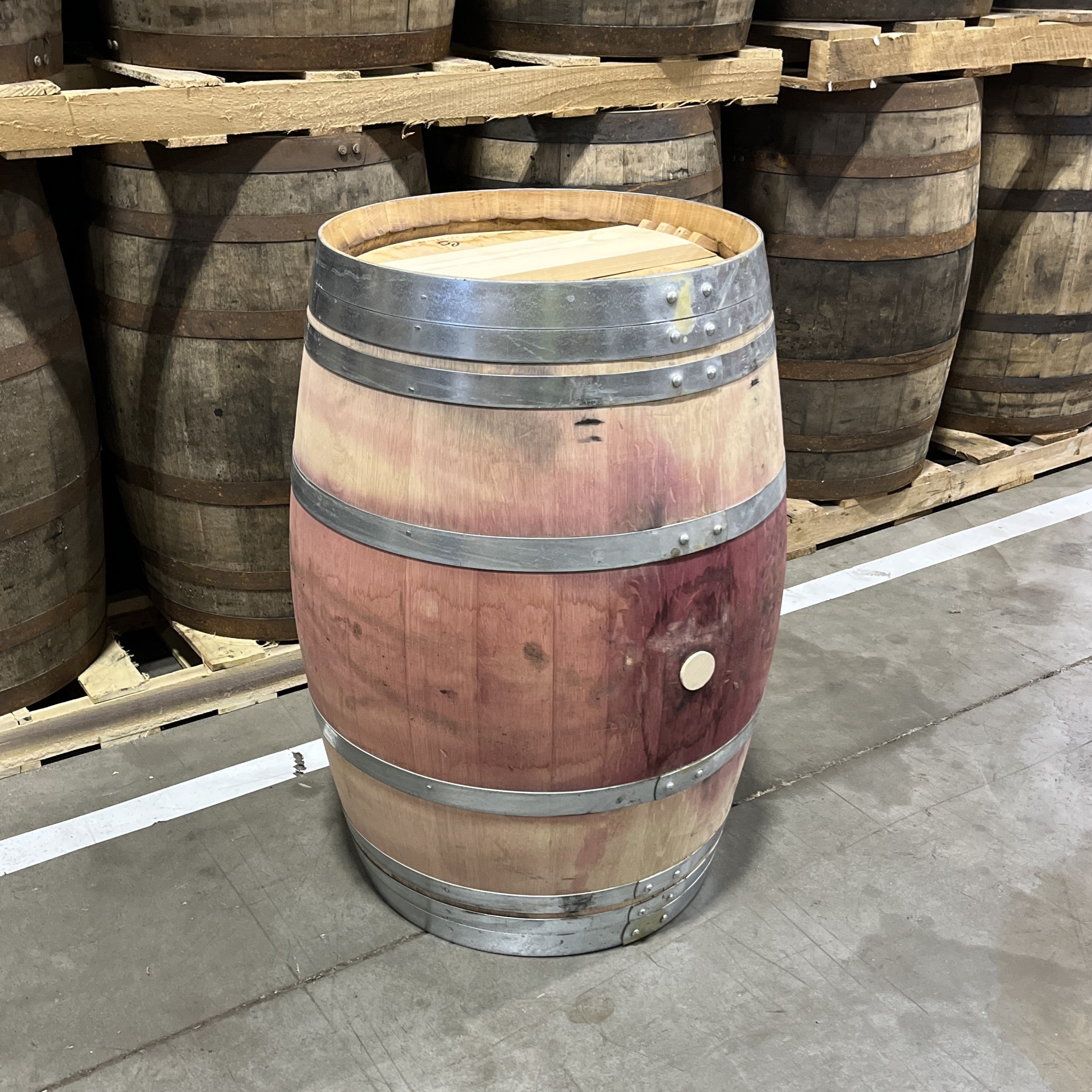 Freshly Emptied Red Wine Barrel