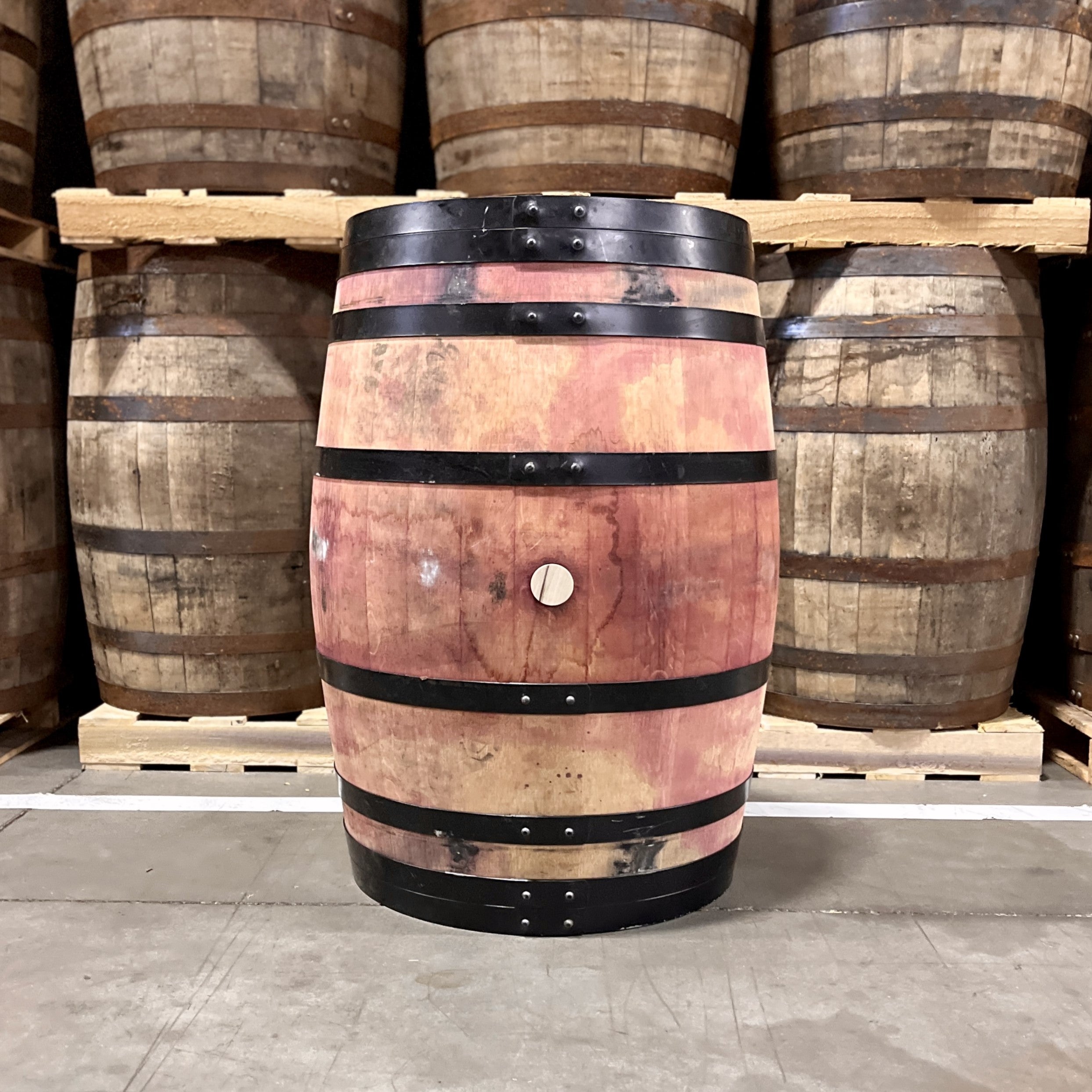 Freshly Emptied Red Wine Barrel