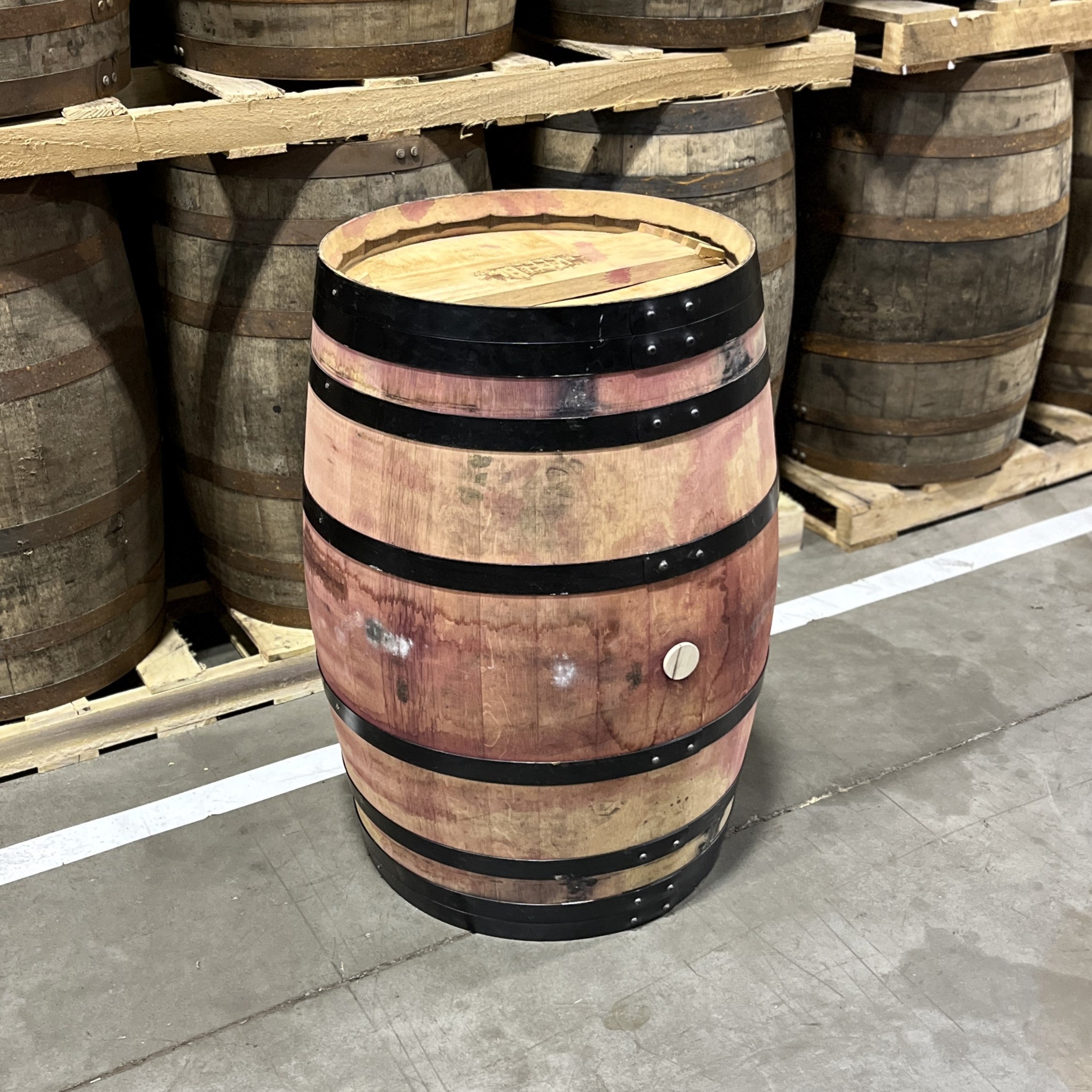 Freshly Emptied Red Wine Barrel