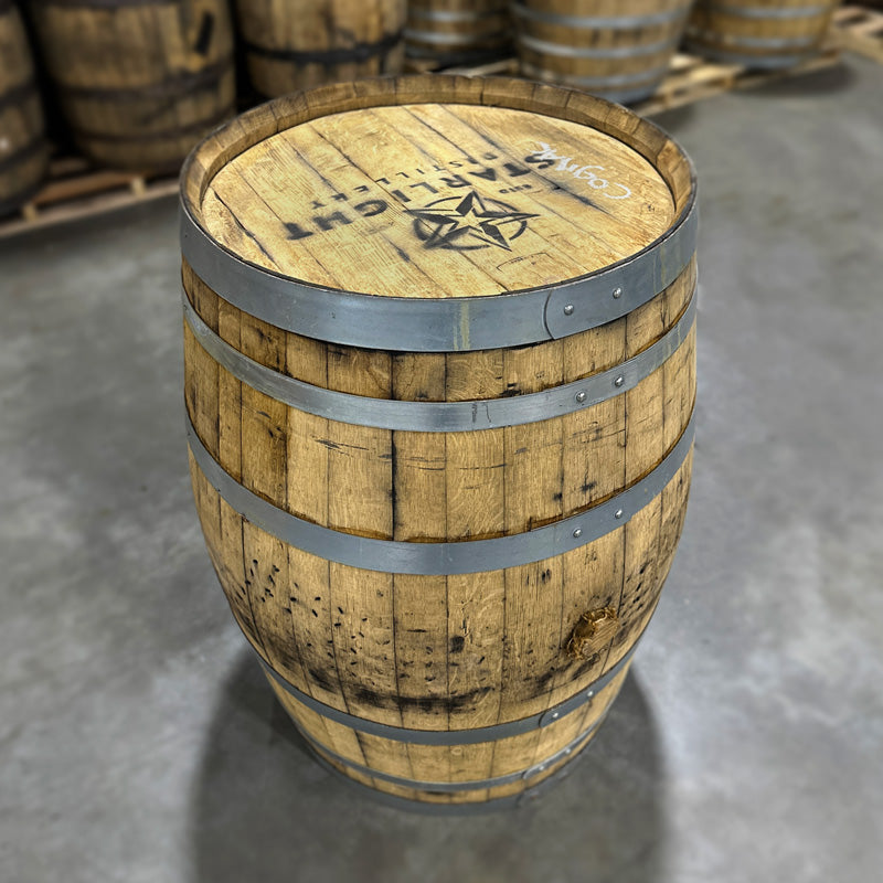 Head and side of a 70 Gallon Starlight Bourbon Barrel Ex-Cognac