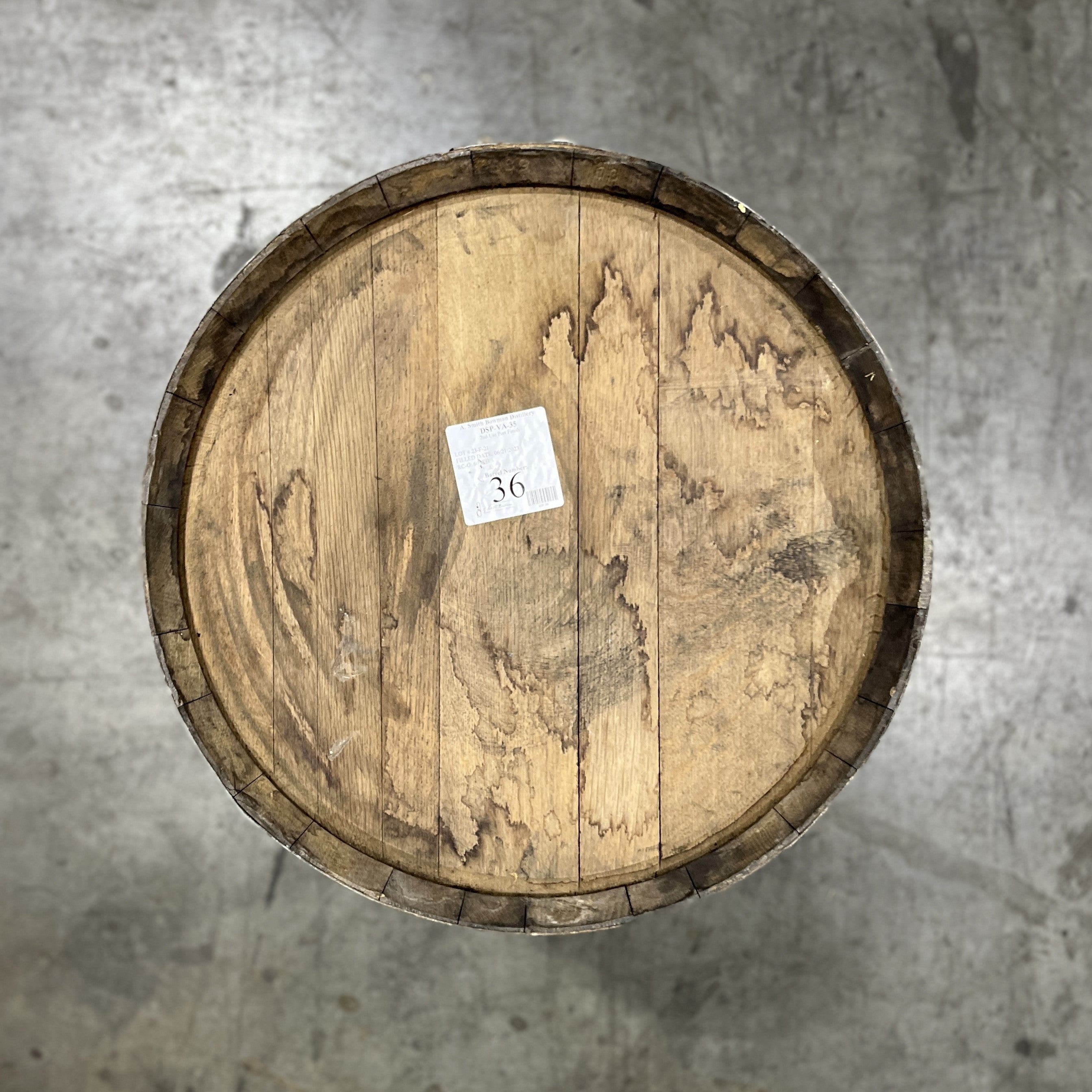 60 Gallon A. Smith Bowman Bourbon Barrel (Ex-Port) - Fresh Dumped