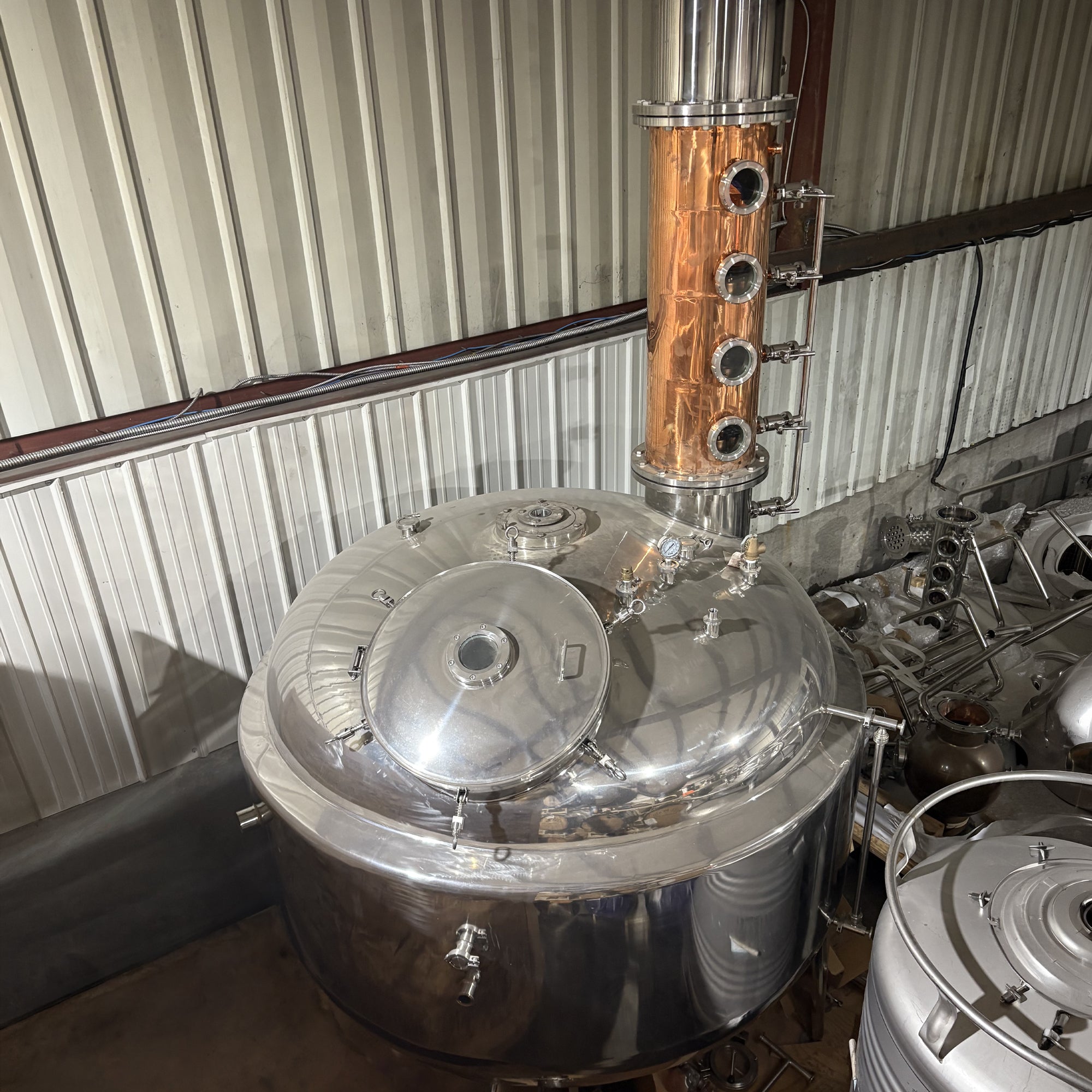 500 Gallon Jacketed Steam-Heated Pro Series Whiskey Still - New, Never Used
