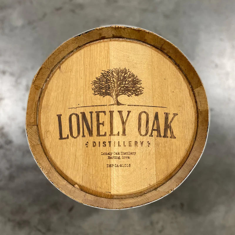 5 Gallon Lonely Oak Bourbon Barrel - Fresh Dumped, Once Used