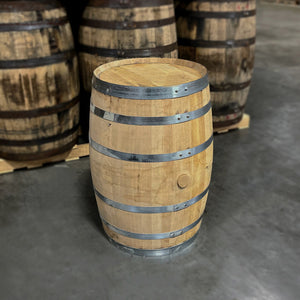 
                  
                    Head and side of a 30 Gallon Bear Wallow Bourbon Barrel
                  
                