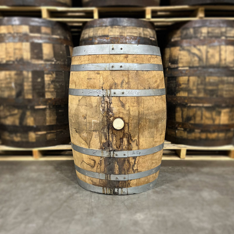 Bunghole side of a 30 Gallon Kings County Bourbon Barrel