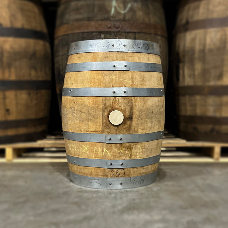 Bunghole side of a 10 Gallon Kings County Single Malt Whiskey Barrel