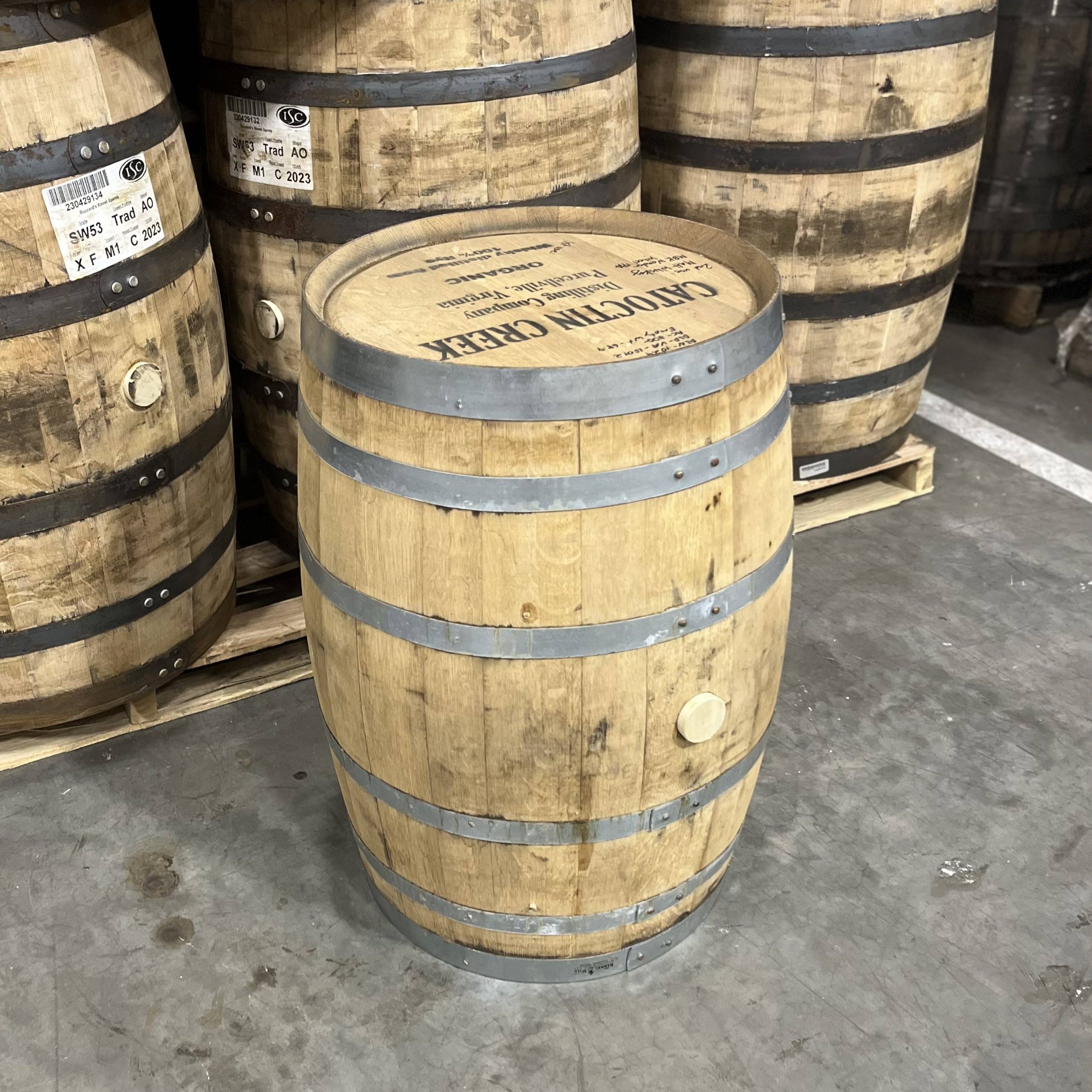 30 Gallon Catoctin Creek Malt Whiskey Barrel (Ex-Rye) - Fresh Dumped