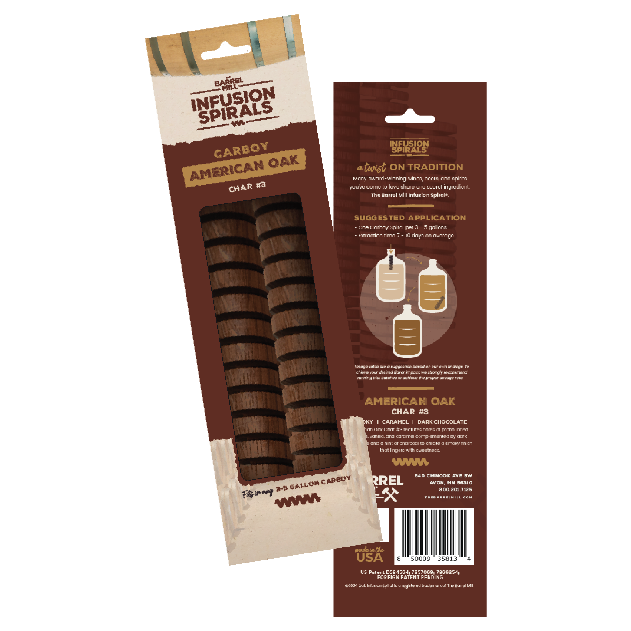 Carboy Pack - American Oak Spirals