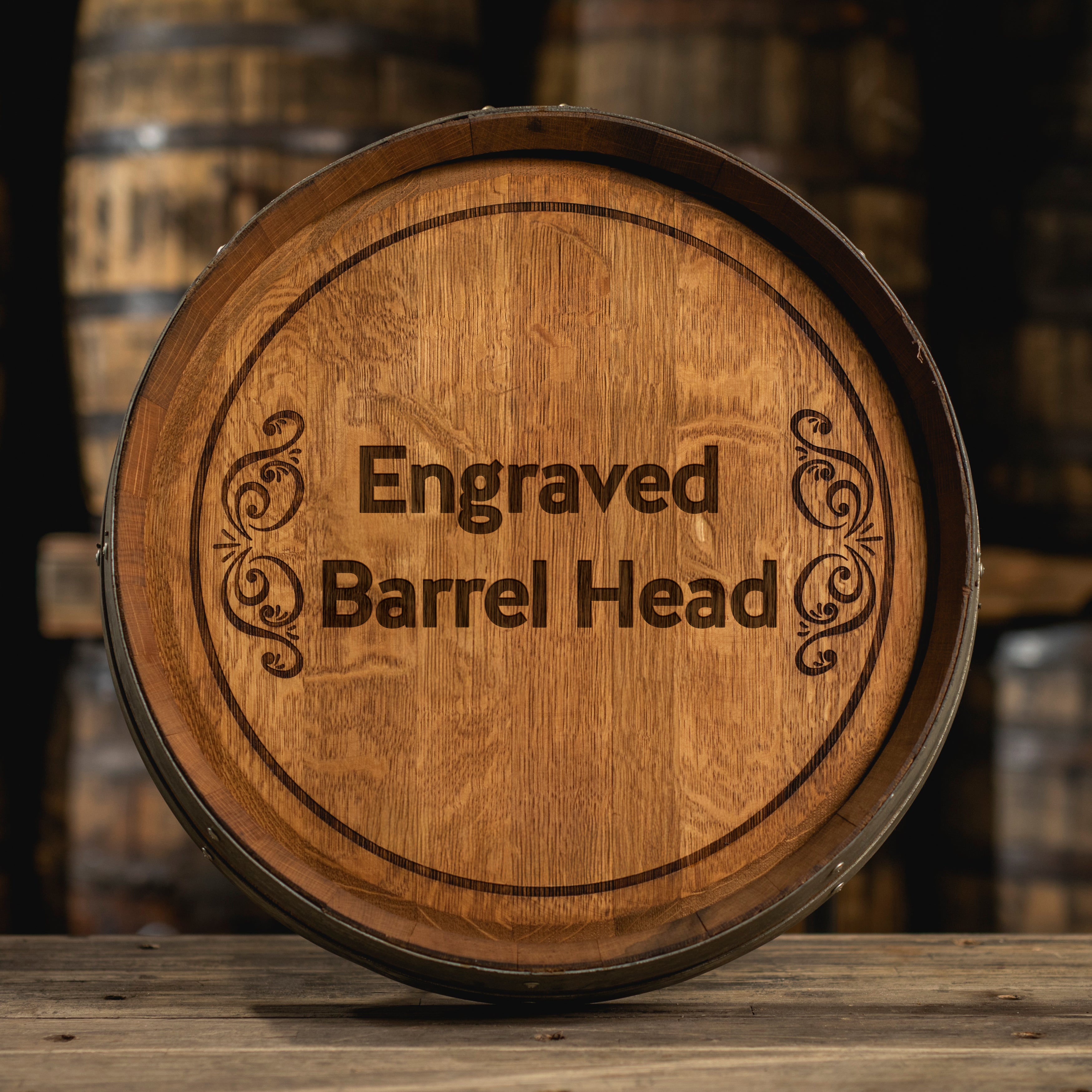 Personalized Whiskey Barrel Head
