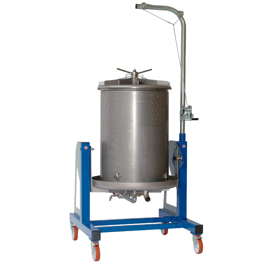 Pillan 300L Stainless Steel Bladder Press w/ Tilt Frame - Used
