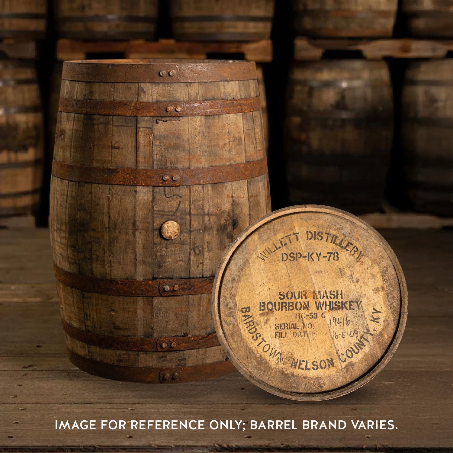 Furniture / Decoration Grade Whiskey Barrel - Head Stamp