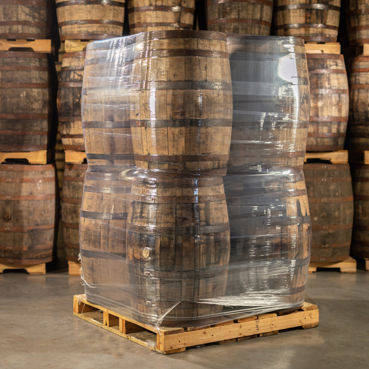 Bulk Freshly Emptied Bourbon or Whiskey Barrels - Truckload