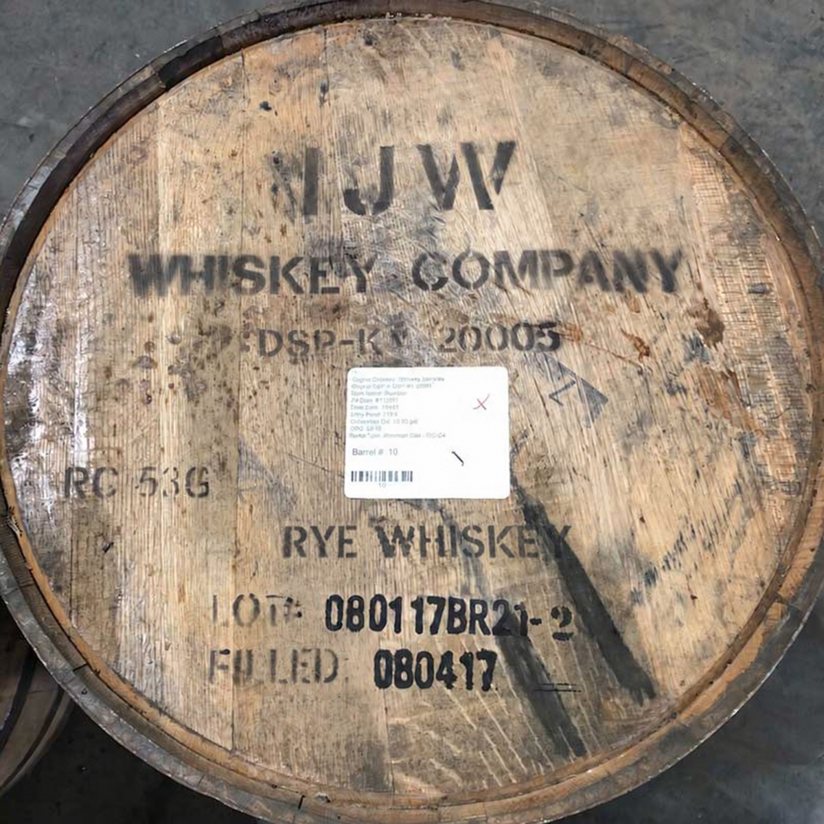 IJW Rye Whiskey Barrel - Fresh Dumped, Once Used