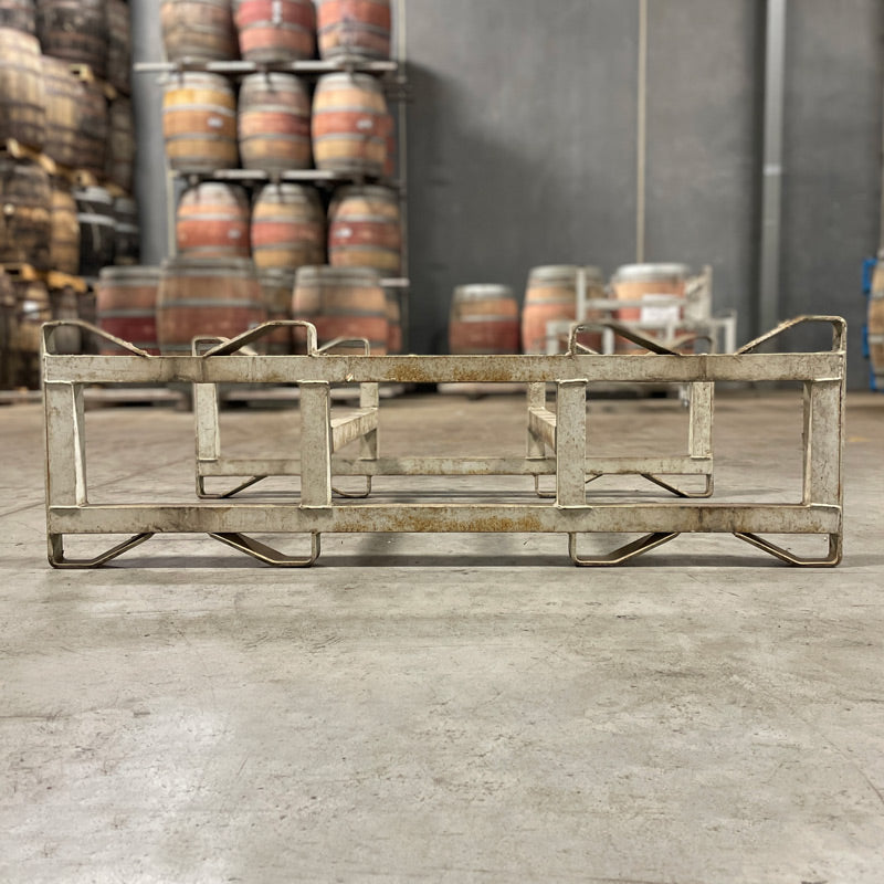 Used 53-60 gallon single bar 2-barrel steel rack