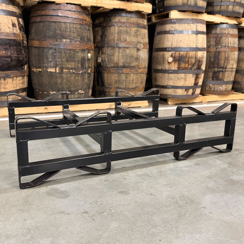 Used 53-60 Gallon Single Bar 2 Barrel Steel Rack (4")
