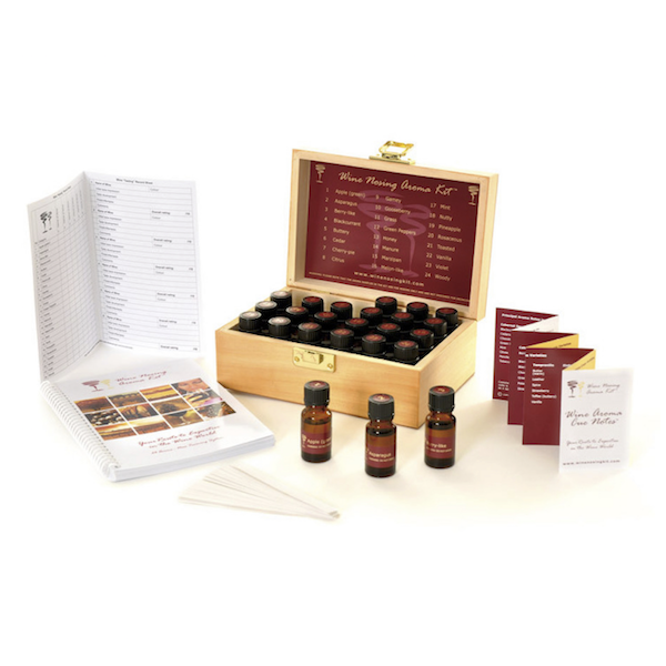 Wine Aroma Recognition Training Kit in Wooden Box - 24 Signature Aromas in Reds and Whites