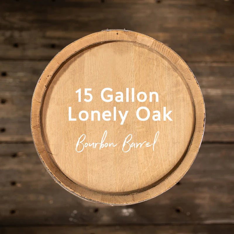 15 Gallon Lonely Oak Bourbon Barrel – Fresh Dumped, Once Used